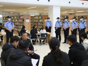 Police presence at Decatur Library after shooting incident