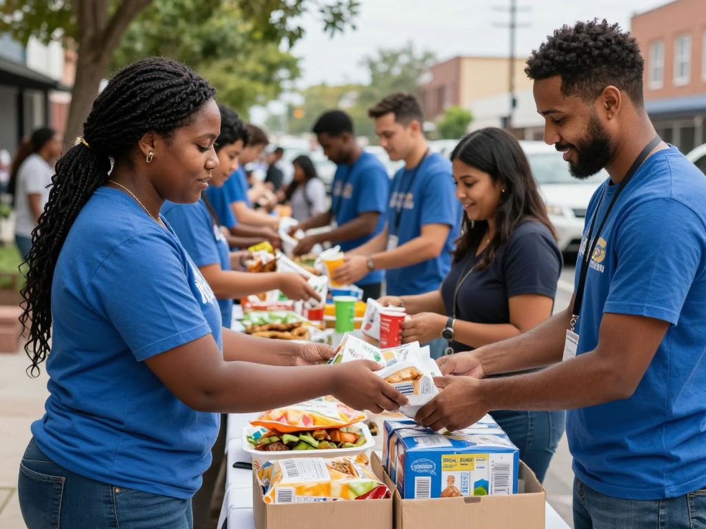 Drive-thru food distribution event in DeKalb County