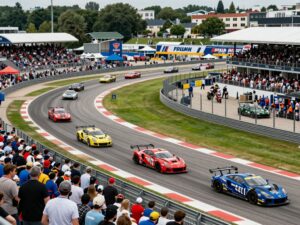 Crowd at EchoPark Speedway during a race event