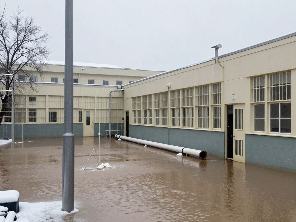 Flooding inside Fulton County Jail after pipe burst