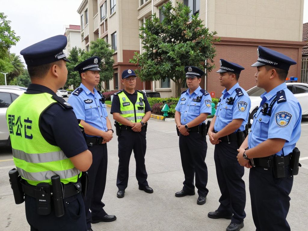 Law enforcement officers responding to a standoff in Fulton County neighborhood.