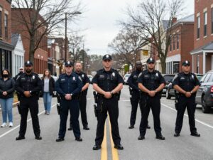 A somber scene in Gwinnett County showing community support for police officers