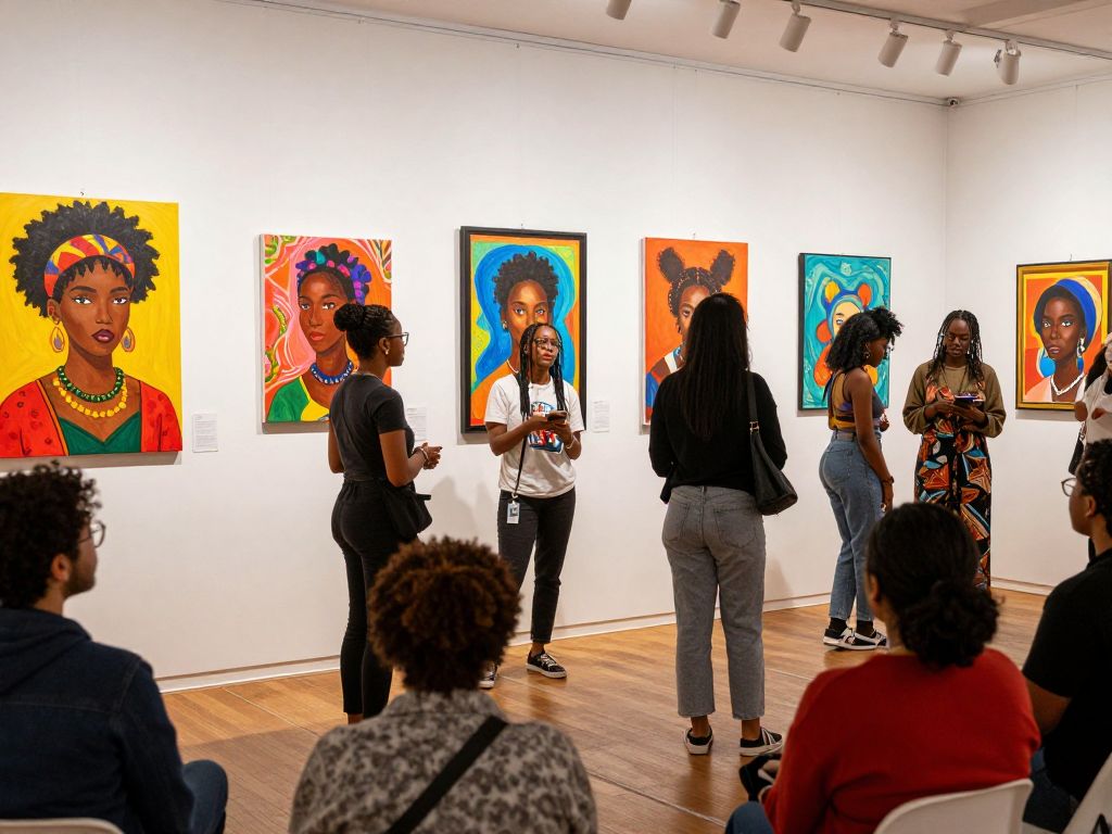 Art exhibition celebrating Black women at PATH Museum in Atlanta.