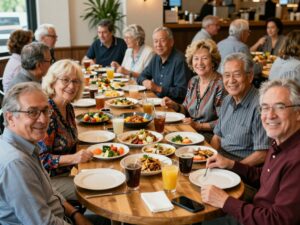 Alumni celebrating at the Paine College Alumni Day Party with food and music