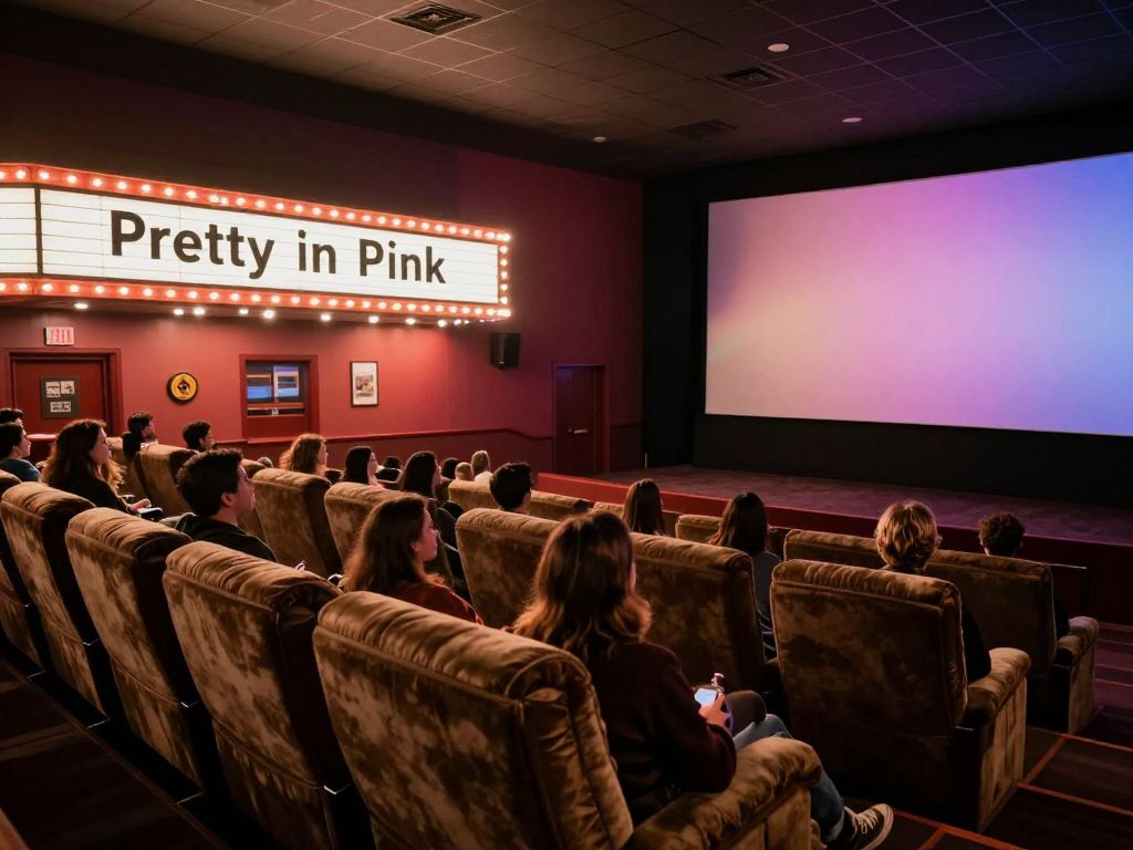 Audience enjoying the 40th anniversary screening of Pretty in Pink at Aurora Cineplex