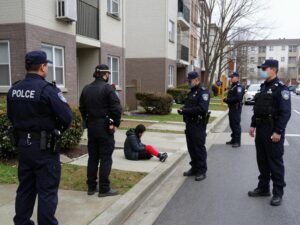 Police officers at the scene of a tragic shooting in Sandy Springs