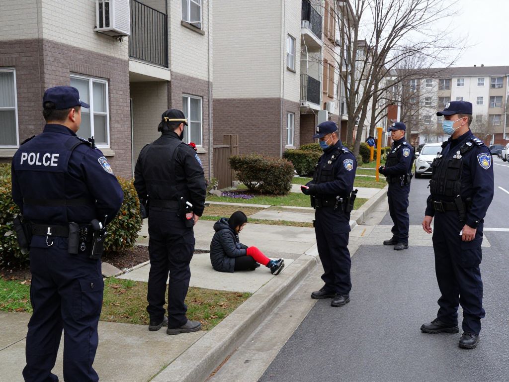 Police officers at the scene of a tragic shooting in Sandy Springs