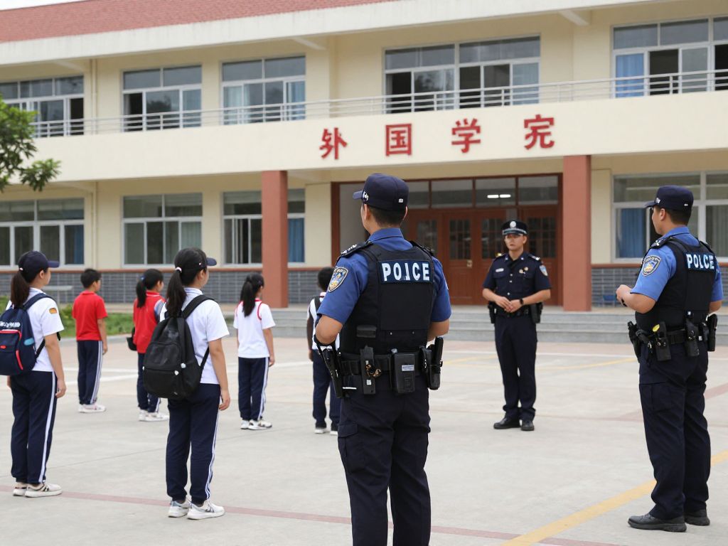 Police outside Palmetto Elementary School after a shooting incident.