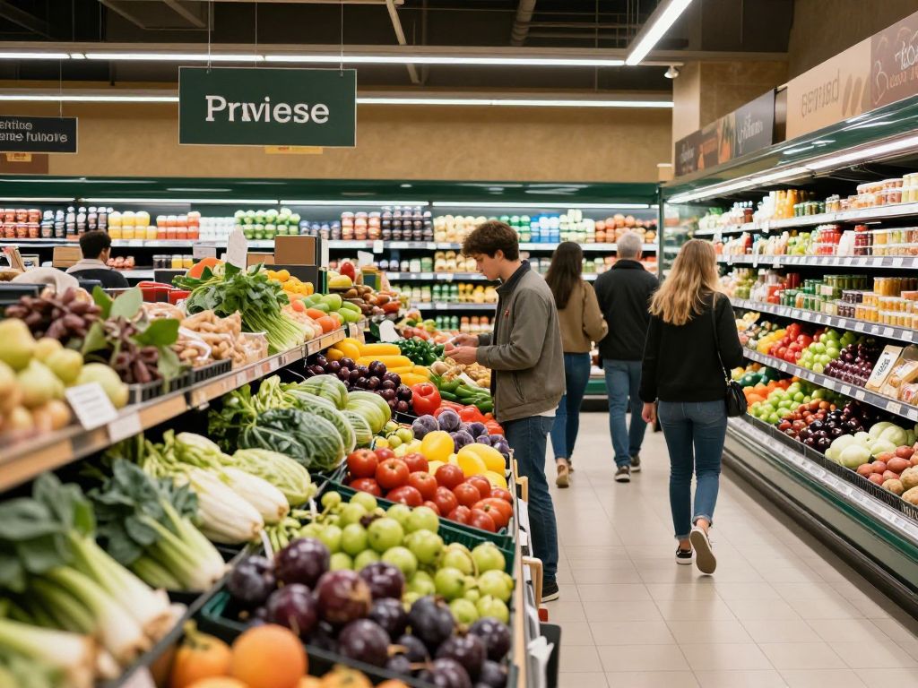 Open Trader Joe's store with shoppers at Peachtree City.