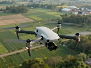 Drones flying in the sky, symbolizing the UAS Maintenance Technician Program.