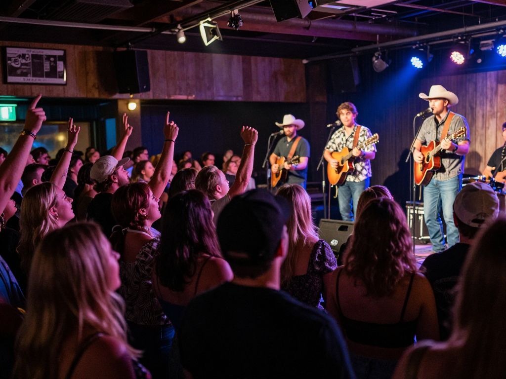 Crowd enjoying Jenna Paulette's live performance at Eddie's Attic.