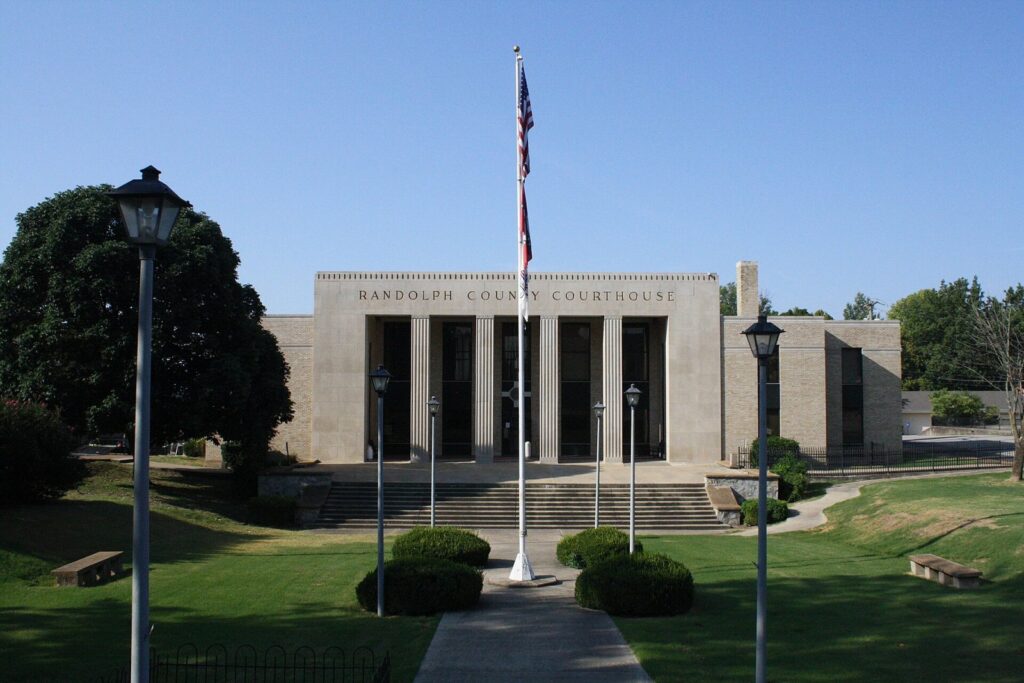 County government building with flag
