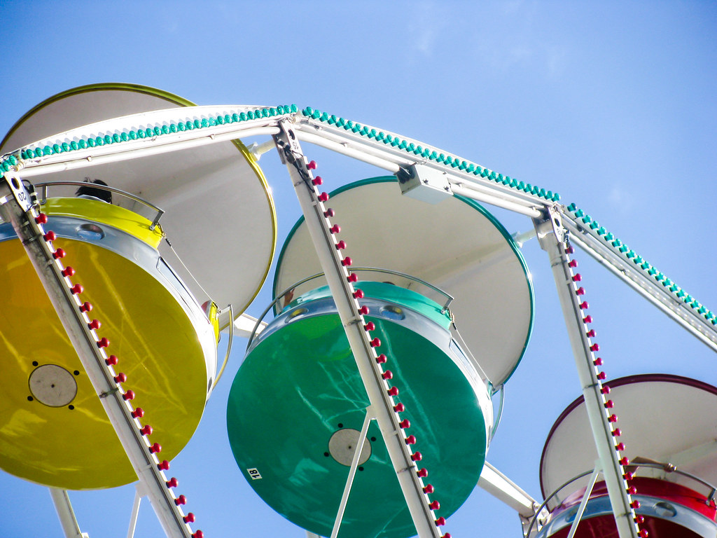 Colorful Ferris wheel at a carnival