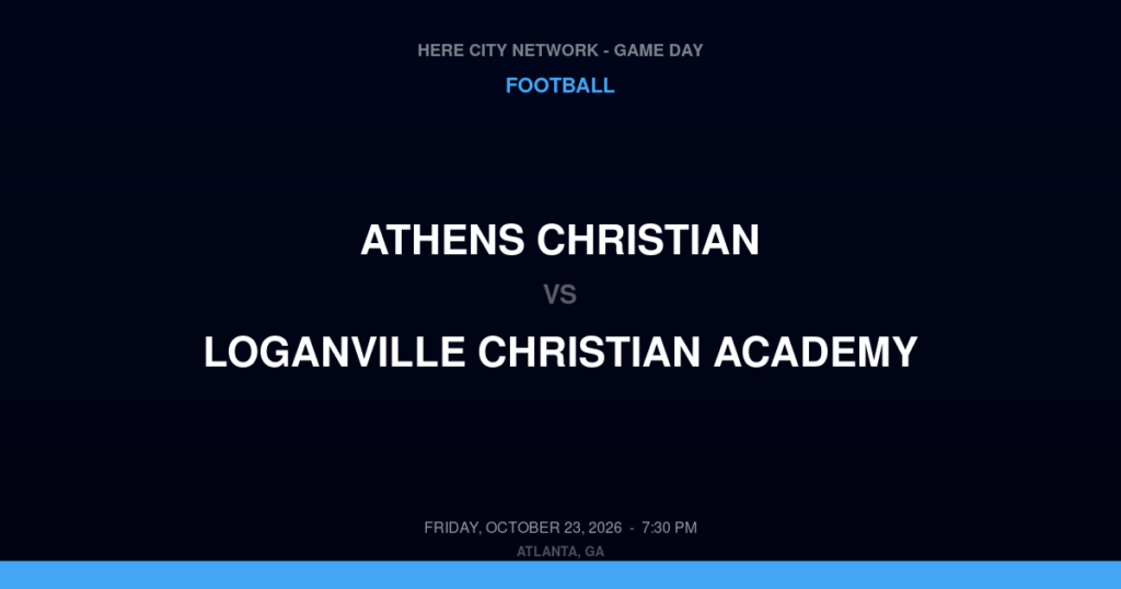 Athens Christian vs. Loganville Christian Academy — Football Game Day — Loganville, GA — Oct 23, 2026
