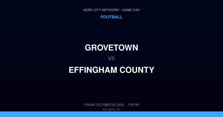 Grovetown vs. Effingham County — Football Game Day — Springfield, GA — Oct 23, 2026