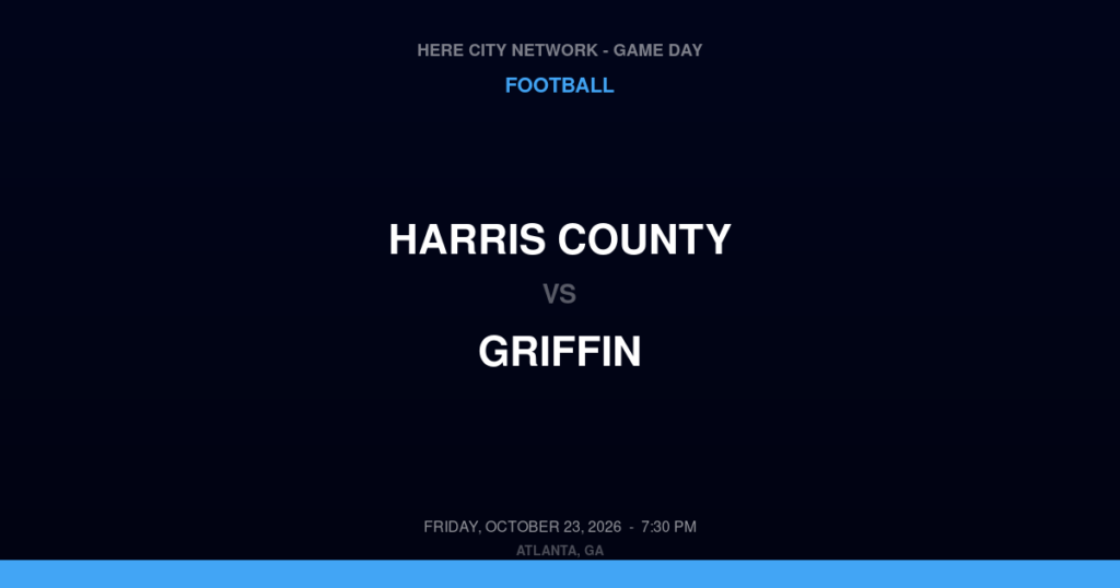 Harris County vs. Griffin — Football Game Day — Griffin, GA — Oct 23, 2026