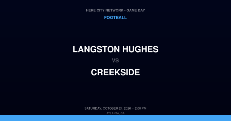 Langston Hughes vs. Creekside — Football Game Day — Fairburn, GA — Oct 24, 2026