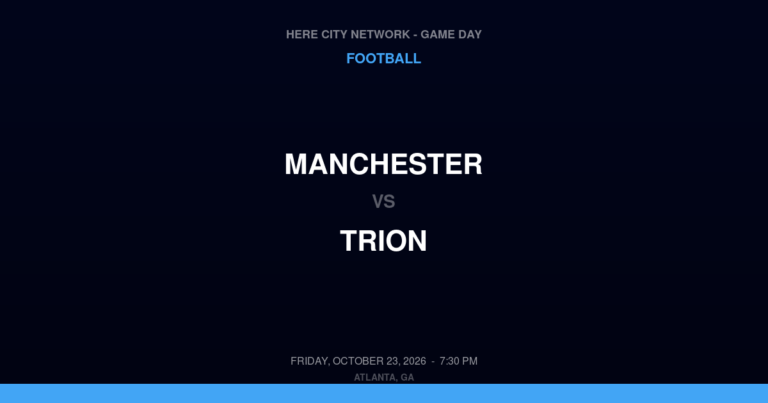 Manchester vs. Trion — Football Game Day — Trion, GA — Oct 23, 2026