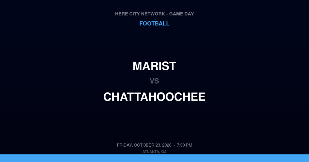 Marist vs. Chattahoochee — Football Game Day — Alpharetta, GA — Oct 23, 2026