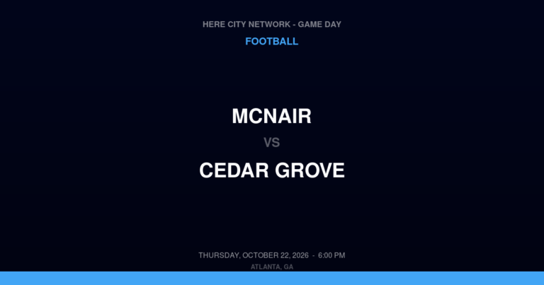 McNair 17, Cedar Grove 10