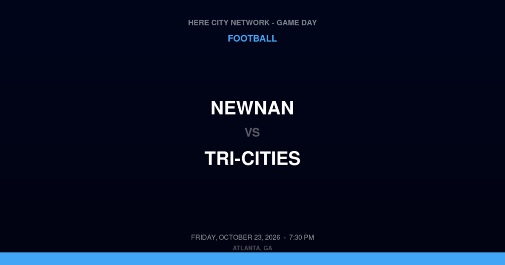 Newnan vs. Tri-Cities — Football Game Day — East Point, GA — Oct 23, 2026