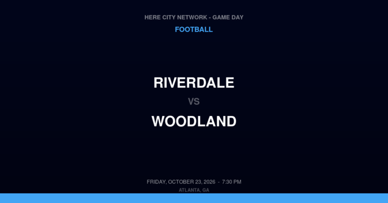 Riverdale vs. Woodland — Football Game Day — Stockbridge, GA — Oct 23, 2026