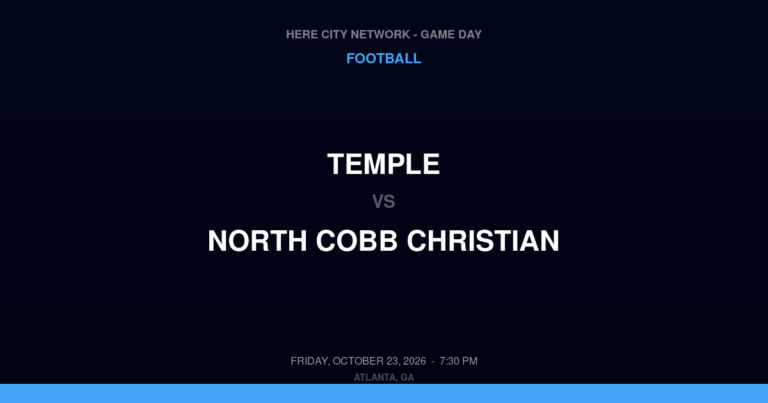 Temple 10, North Cobb Christian 28