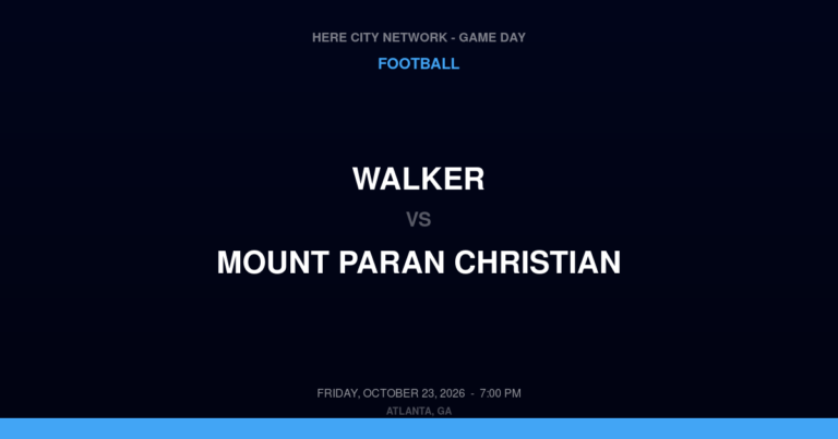 Walker 10, Mount Paran Christian 31