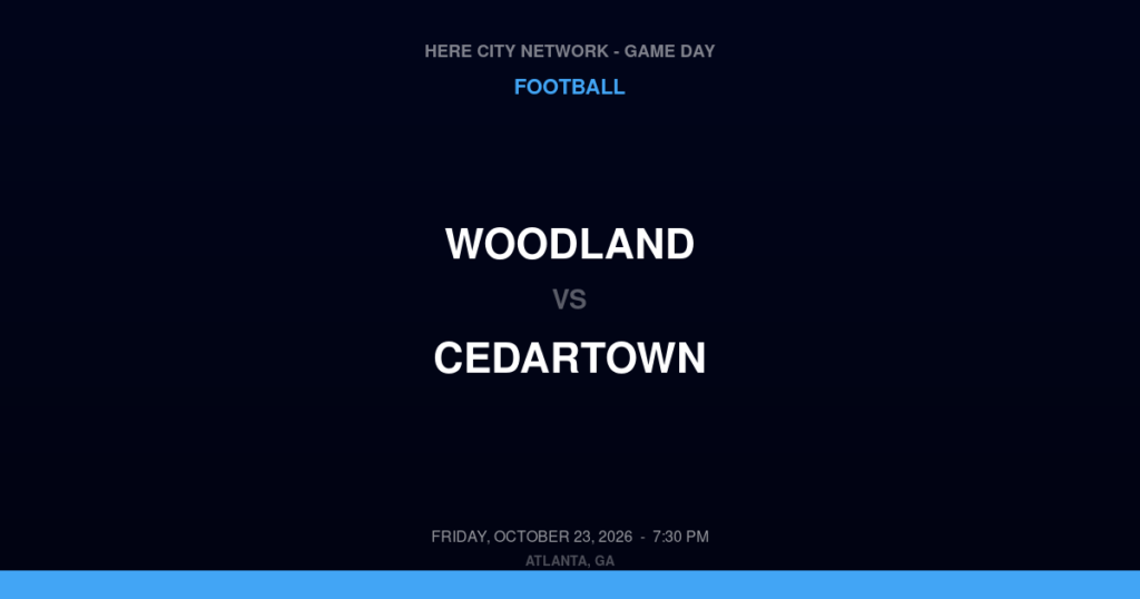 Woodland vs. Cedartown — Football Game Day — Cedartown, GA — Oct 23, 2026